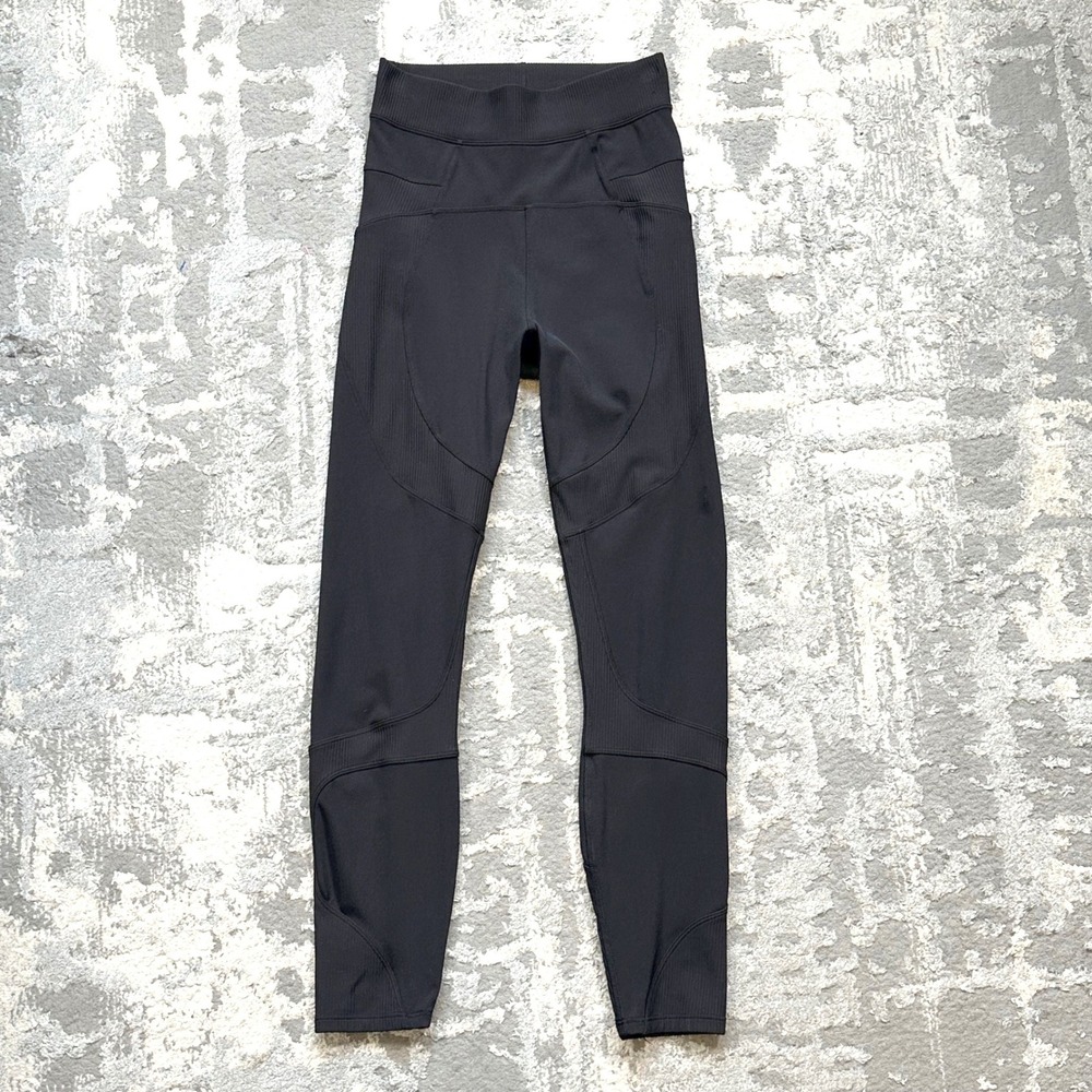 Lululemon‎ New Ambition Super High-Rise Tight 28" Rib-Panel Black Size 4